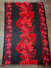 Afbeelding in Gallery-weergave laden, Zwarte doek met Bloemen & Bladeren