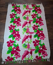 Afbeelding in Gallery-weergave laden, Witte doek met bloemen div. kleuren/bloemen
