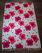 Afbeelding in Gallery-weergave laden, Witte doek met bloemen div. kleuren/bloemen