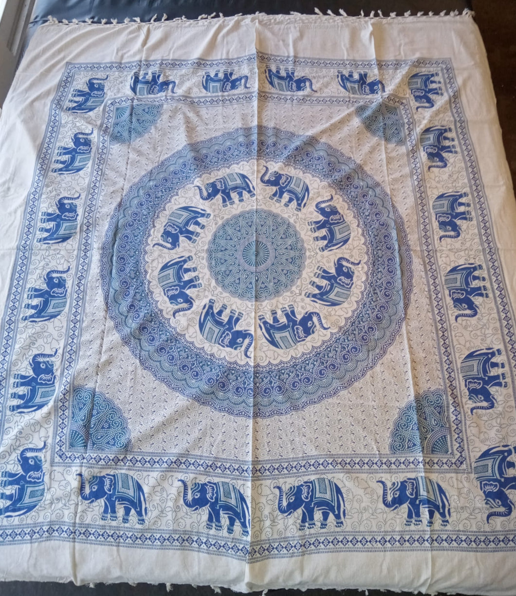 Olifant blauw met franje