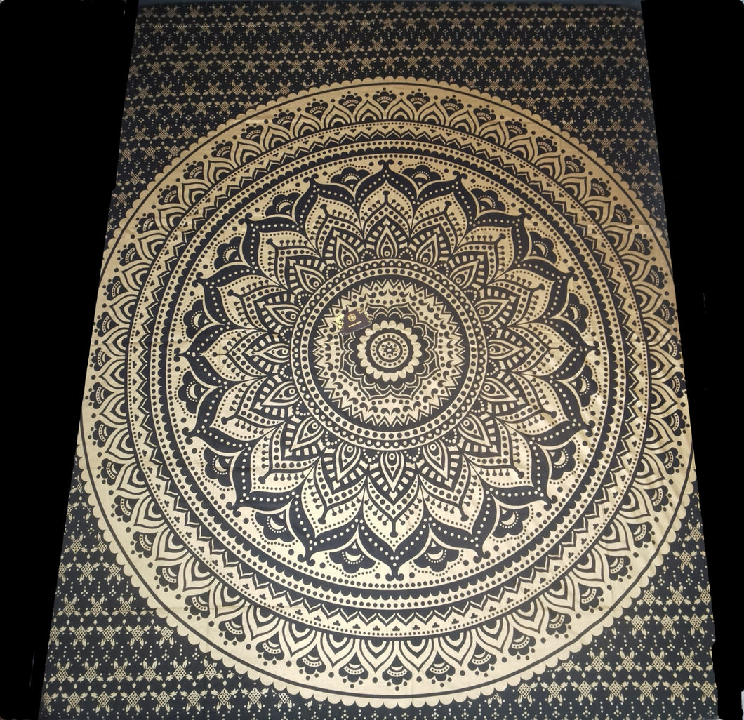 Mandala zwart met goud